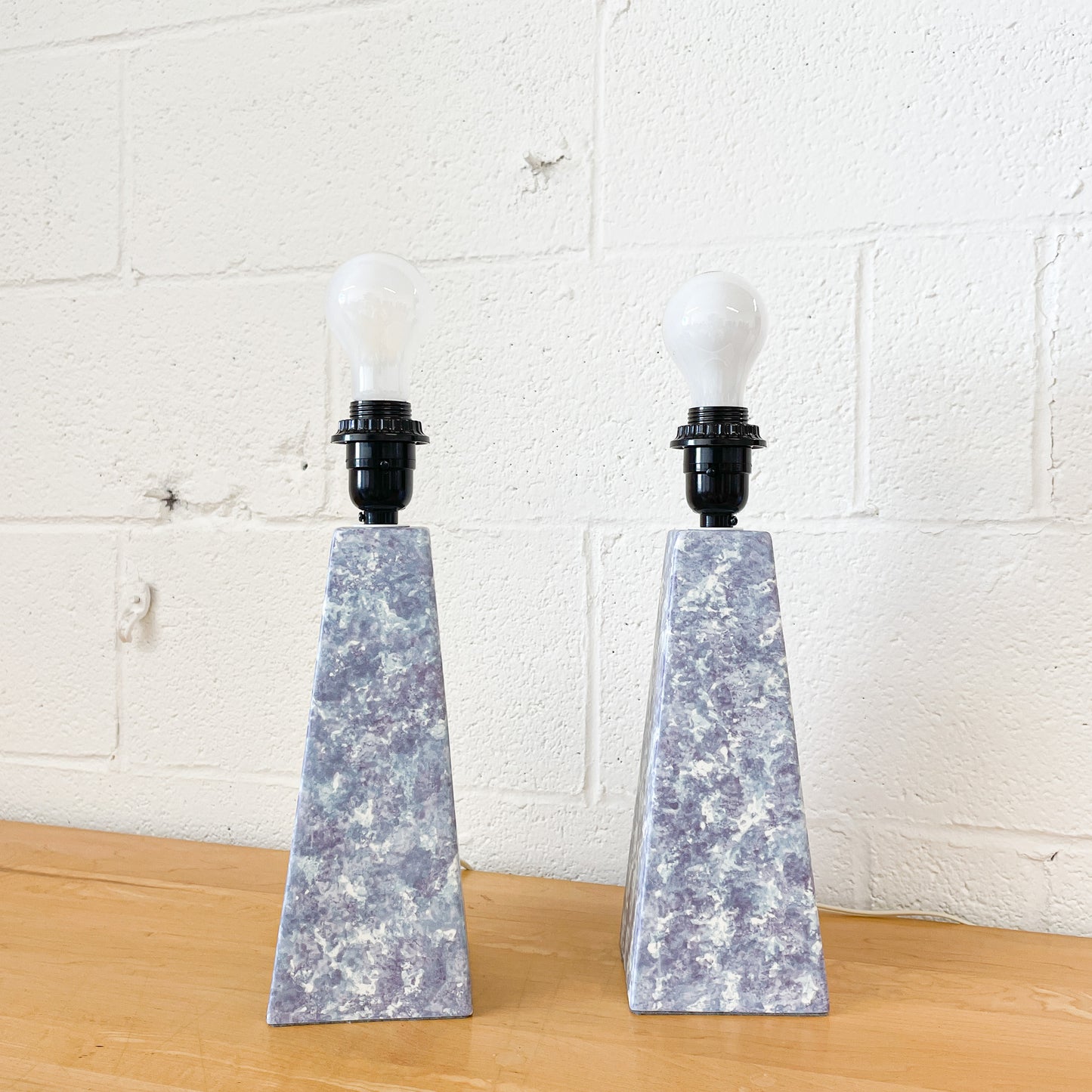 Purple speckled lamps