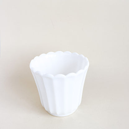 Large milk glass planter