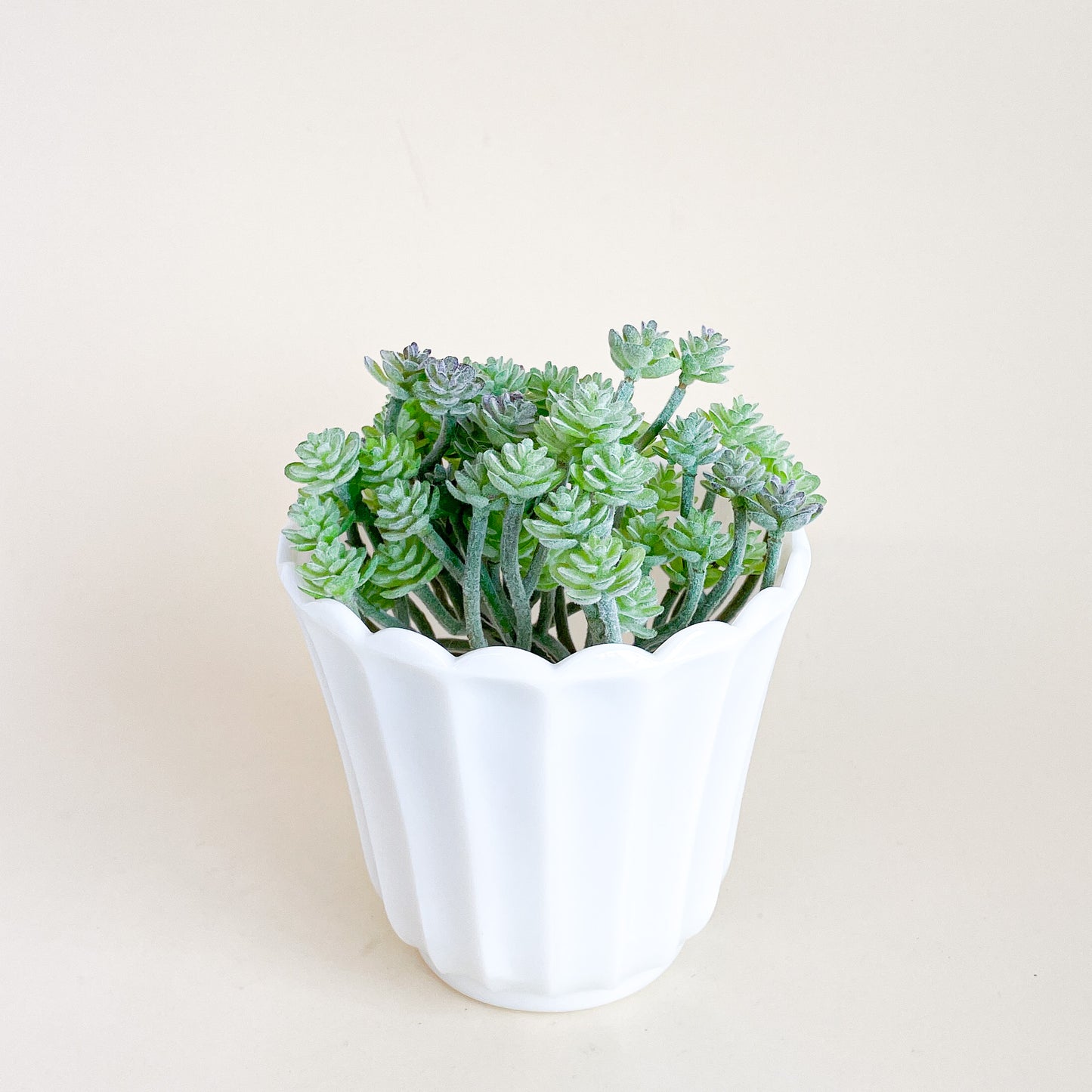 Large milk glass planter