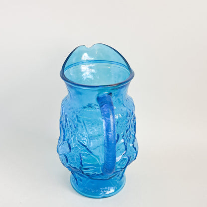 Anchor Hocking Turquoise Glass Pitcher