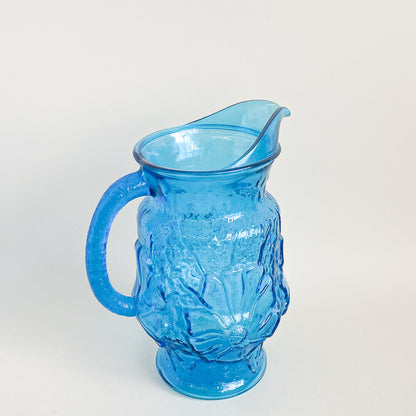 Anchor Hocking Turquoise Glass Pitcher