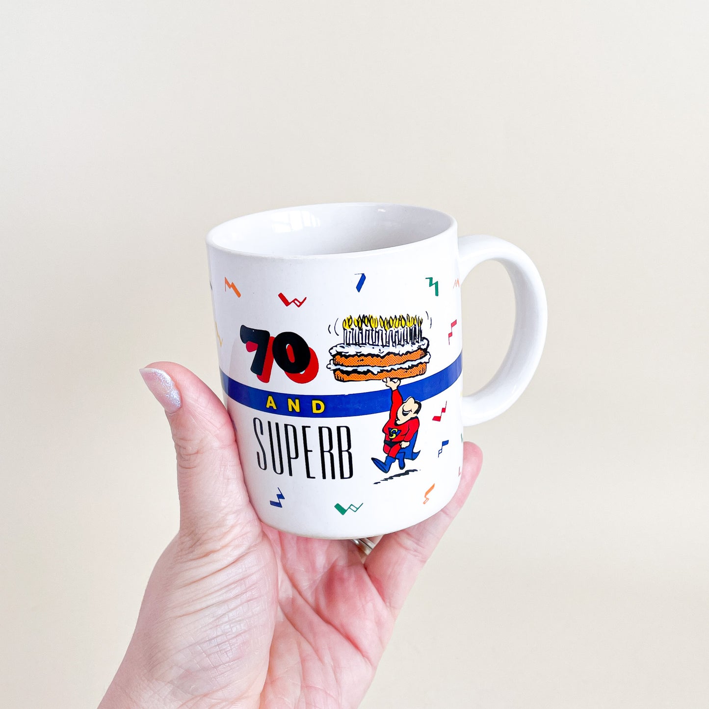 70 and superb mug