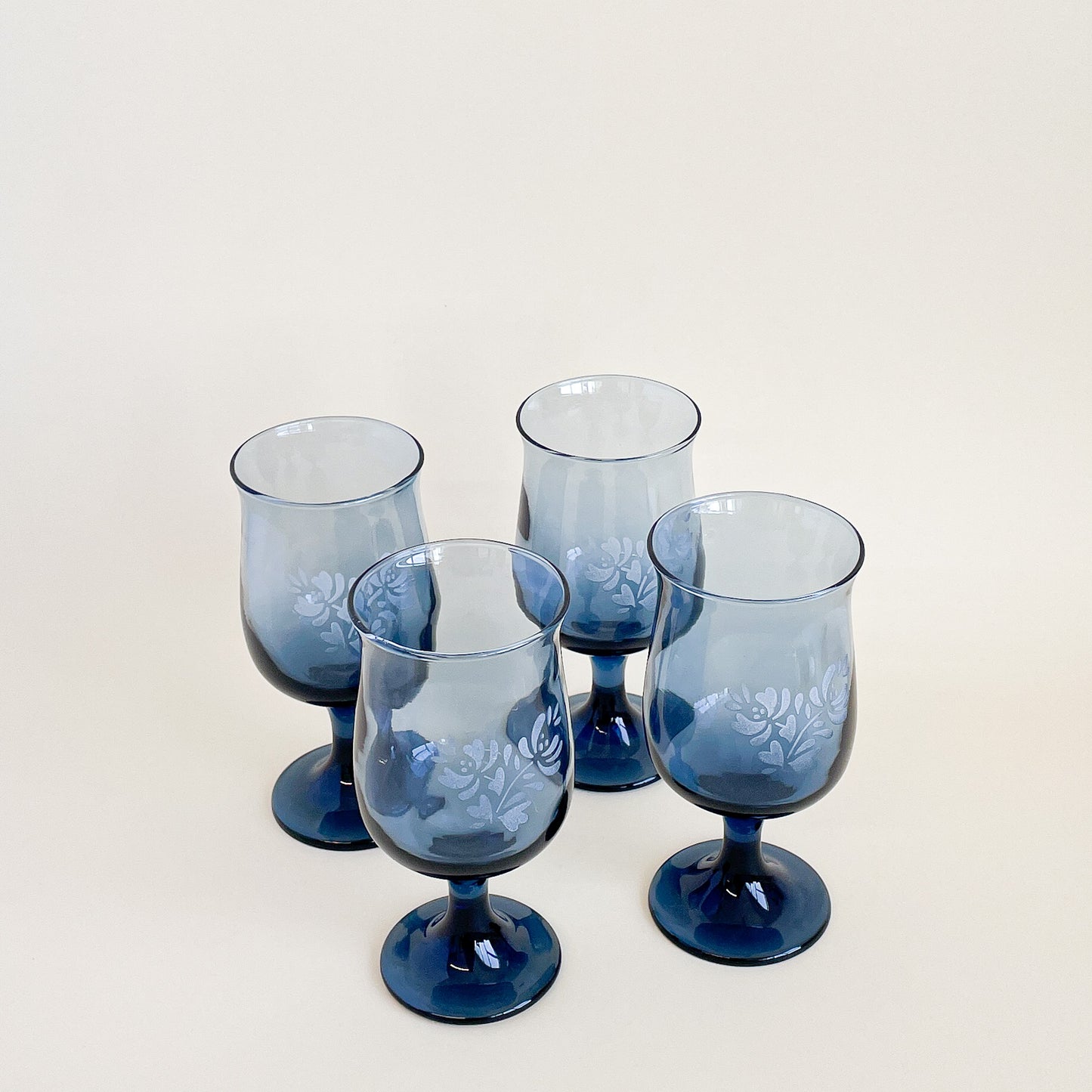 Pfaltzgraff blue footed glasses