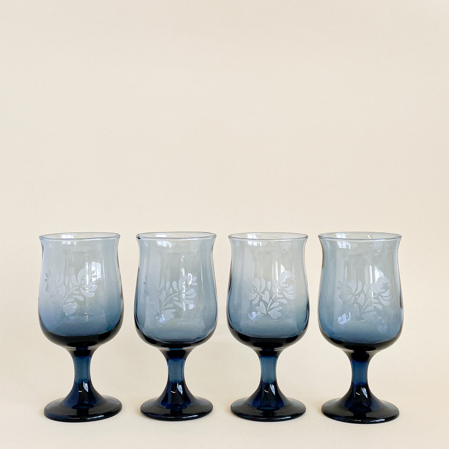 Pfaltzgraff blue footed glasses