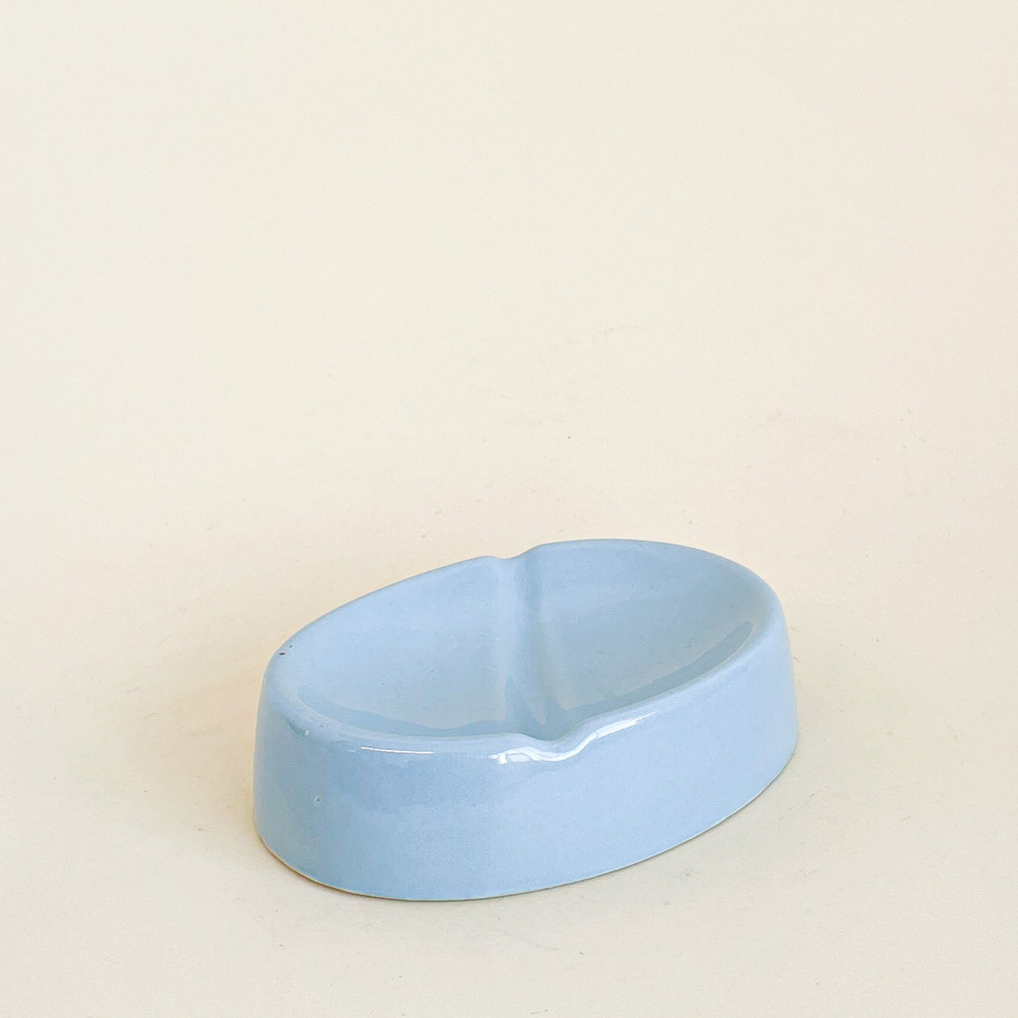 Porte-savon en céramique bleue