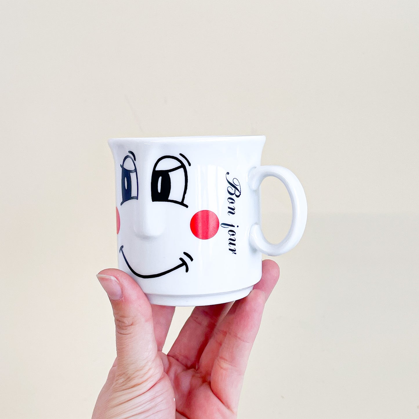 Good morning face mug