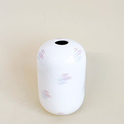 Céramique de Beauce white graffiti vase 