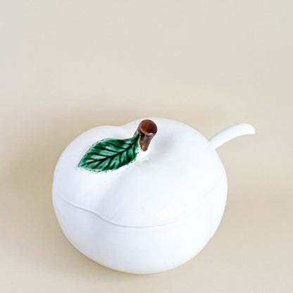 White apple soup tureen