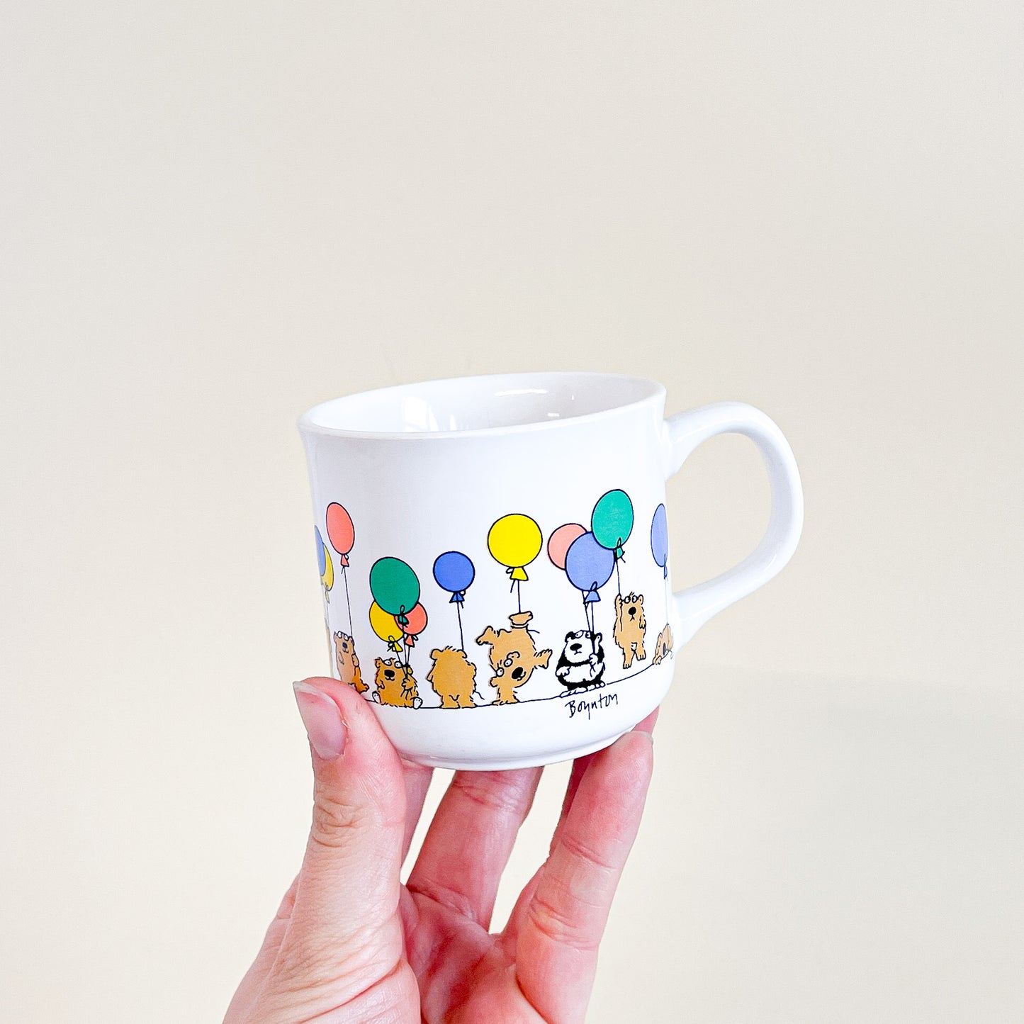 Bear and balloons mug