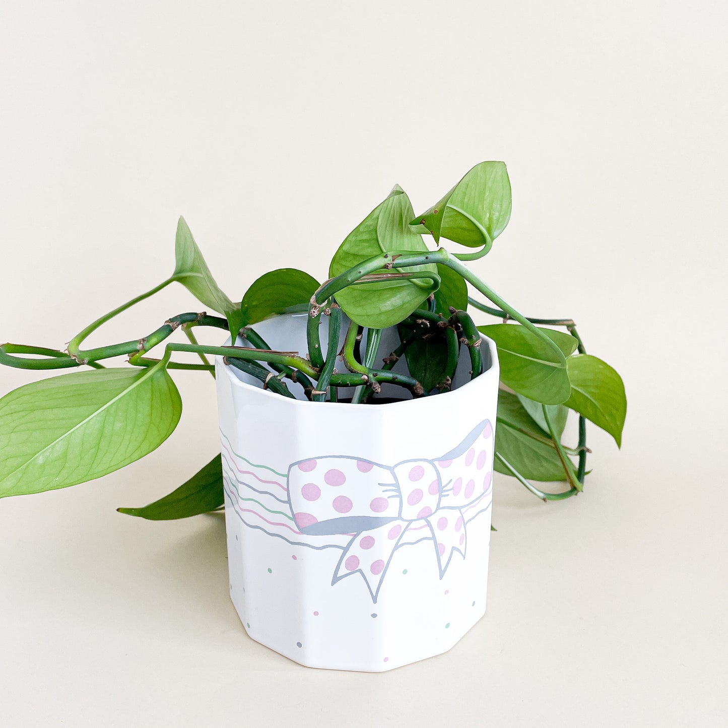 Bow ceramic planter