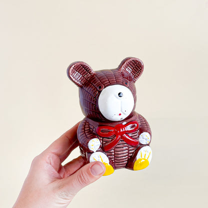 Teddy bear honey pot