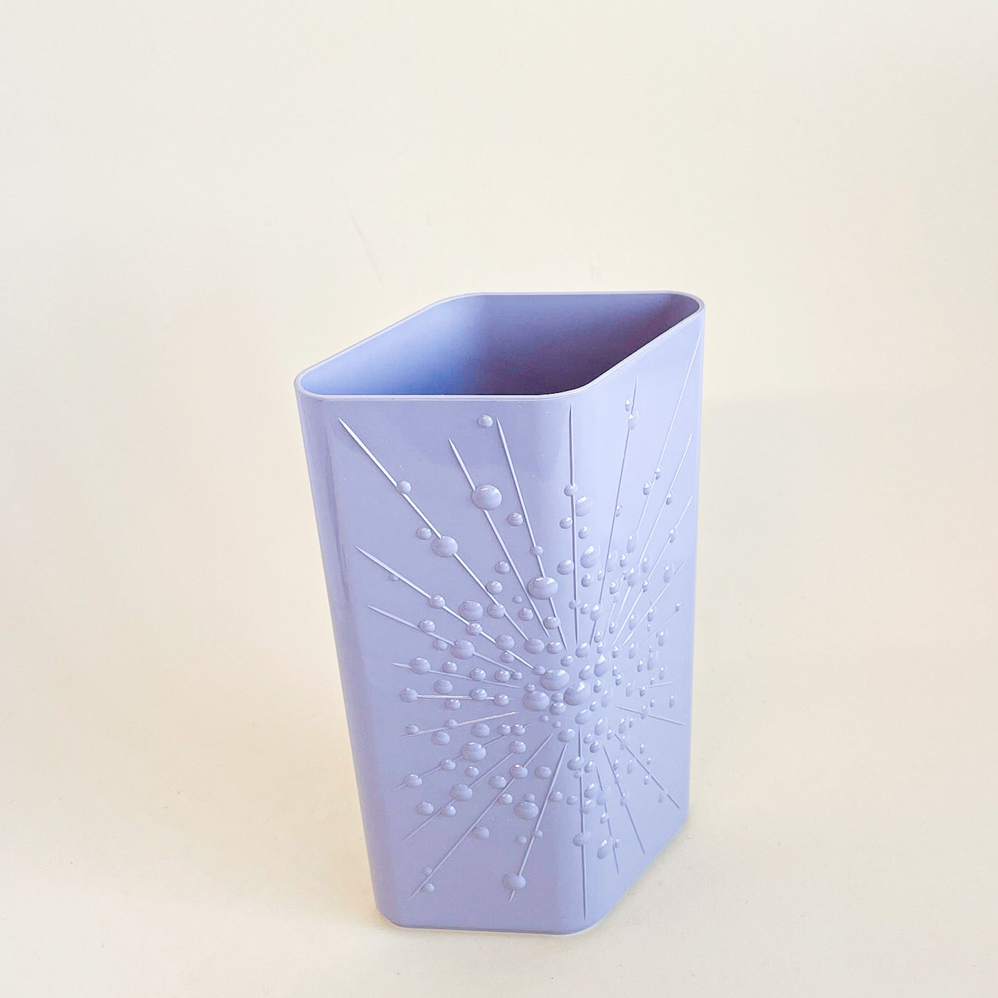 Purple plastic vase