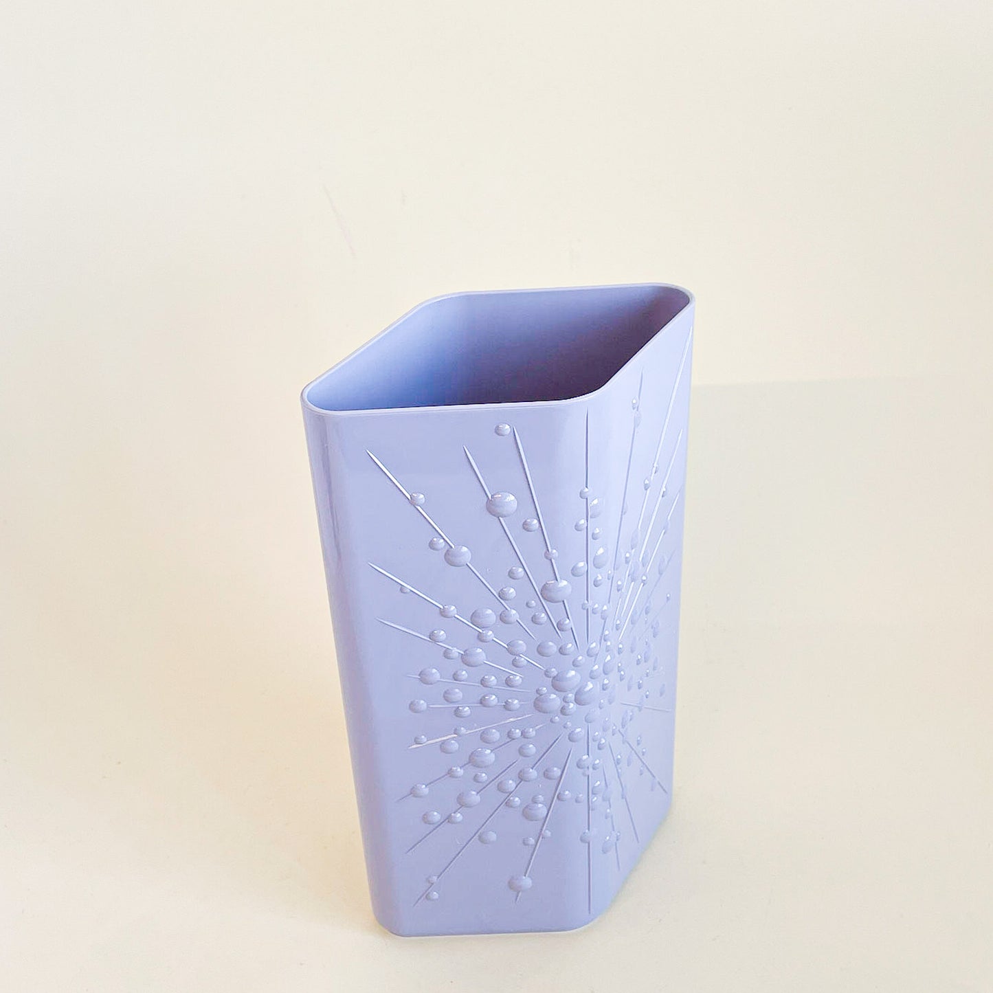 Purple plastic vase