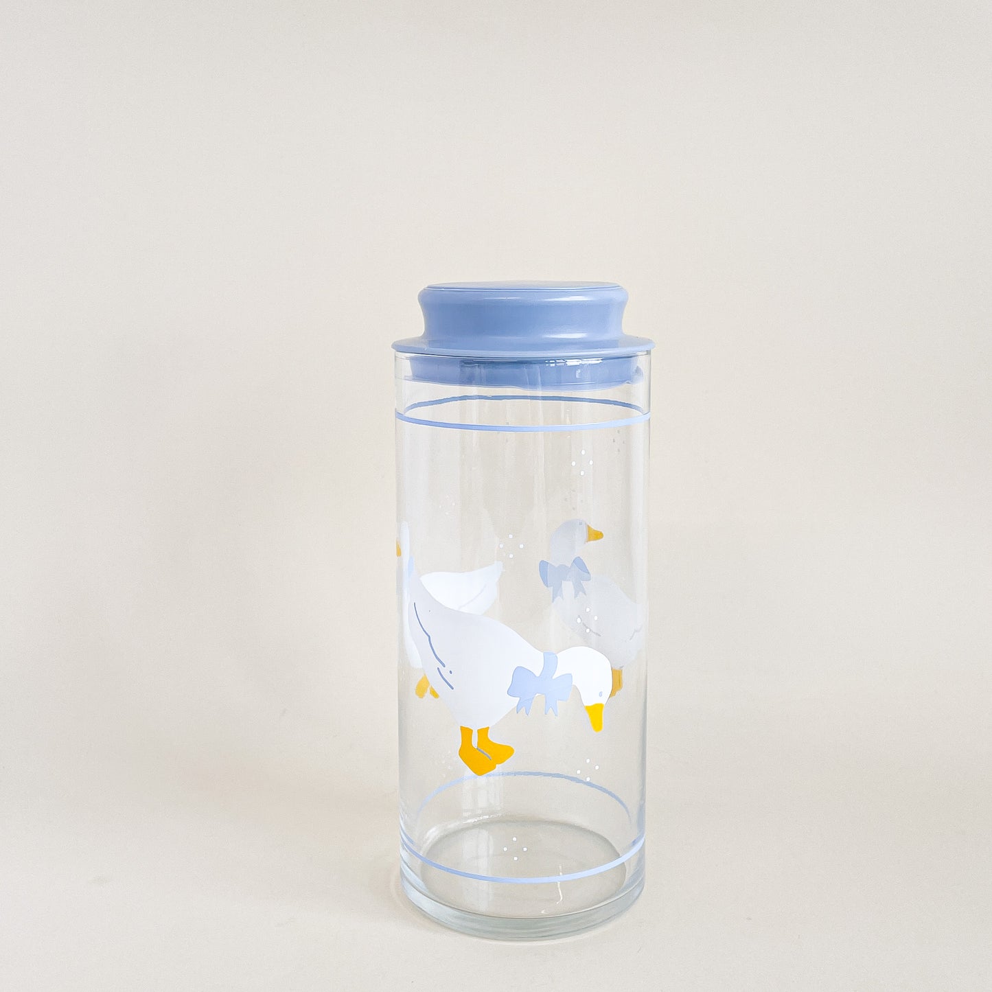 Large goose glass canister