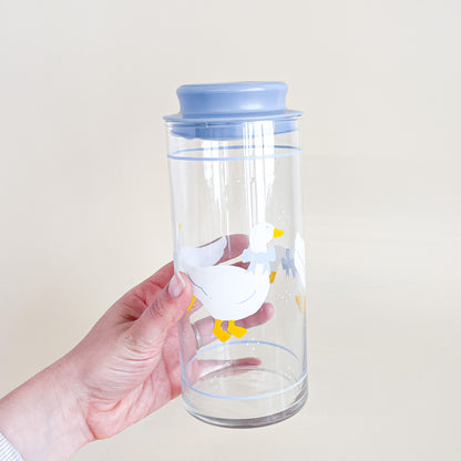 Large goose glass canister