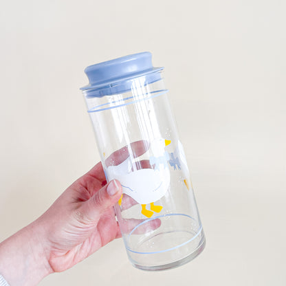 Large goose glass canister