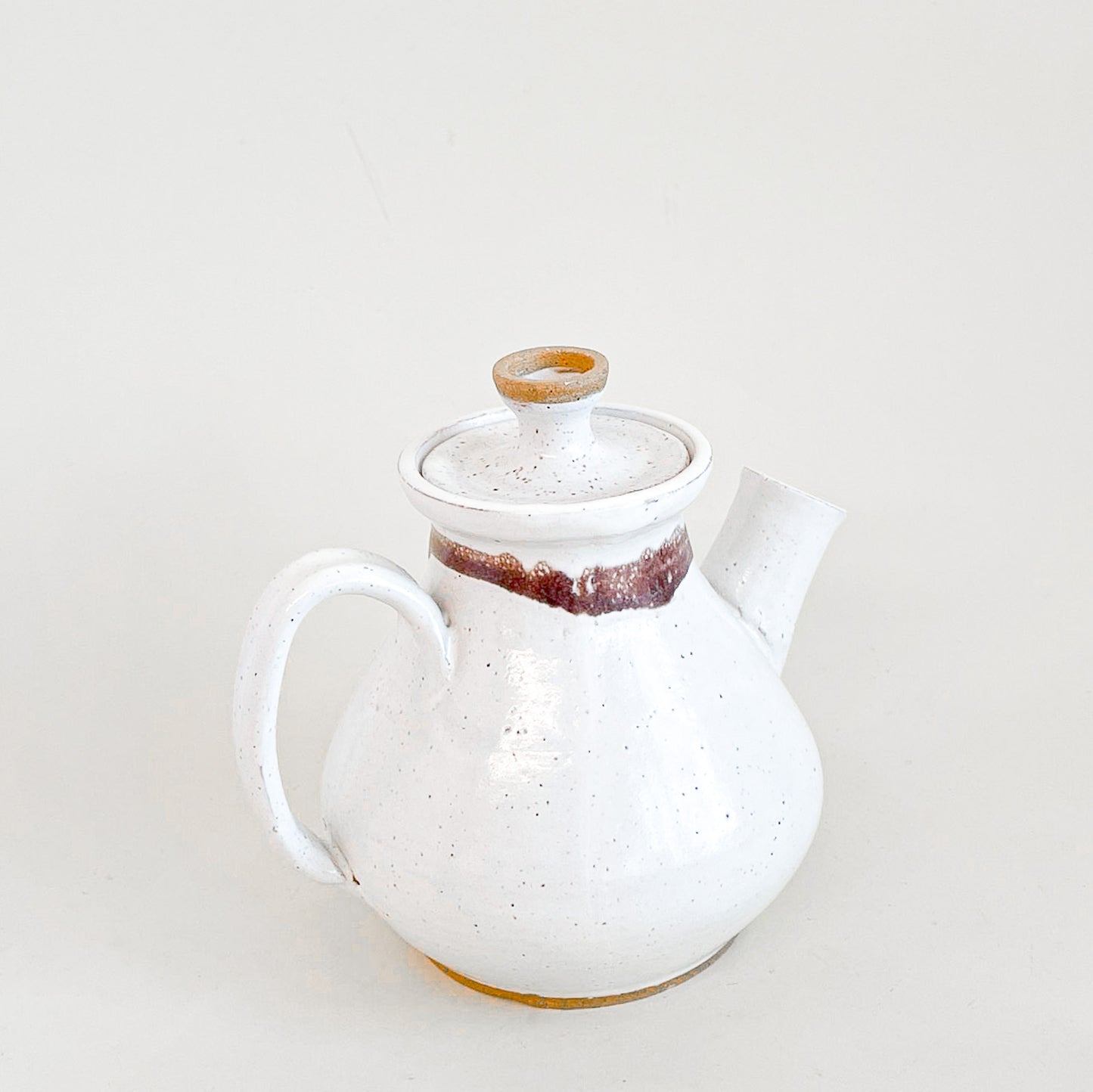 Speckled stoneware teapot