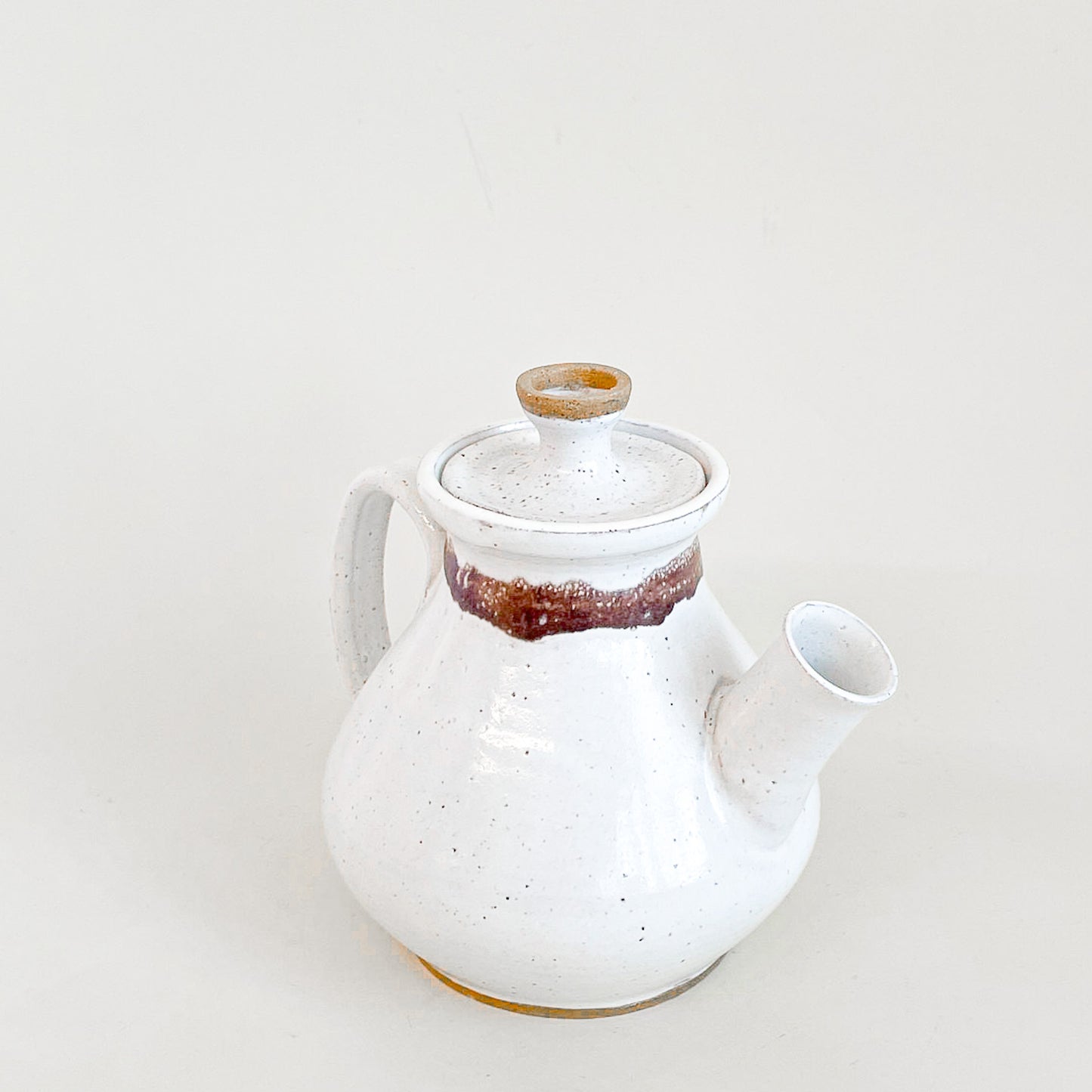 Speckled stoneware teapot