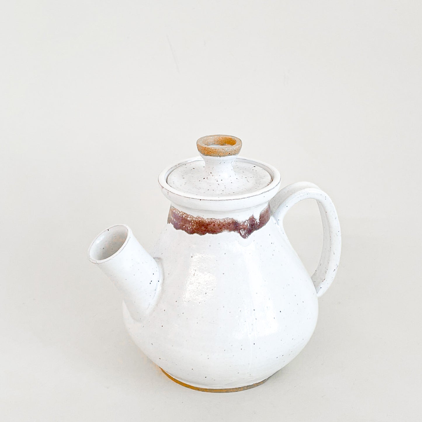 Speckled stoneware teapot