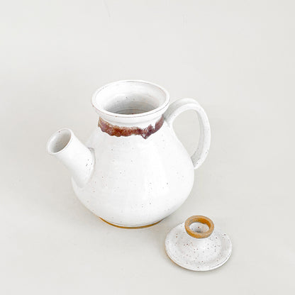 Speckled stoneware teapot