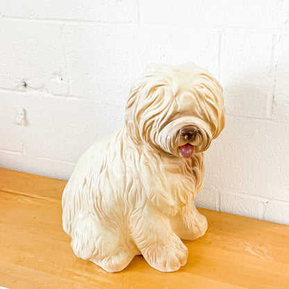 Large ceramic sheepdog