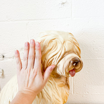 Large ceramic sheepdog