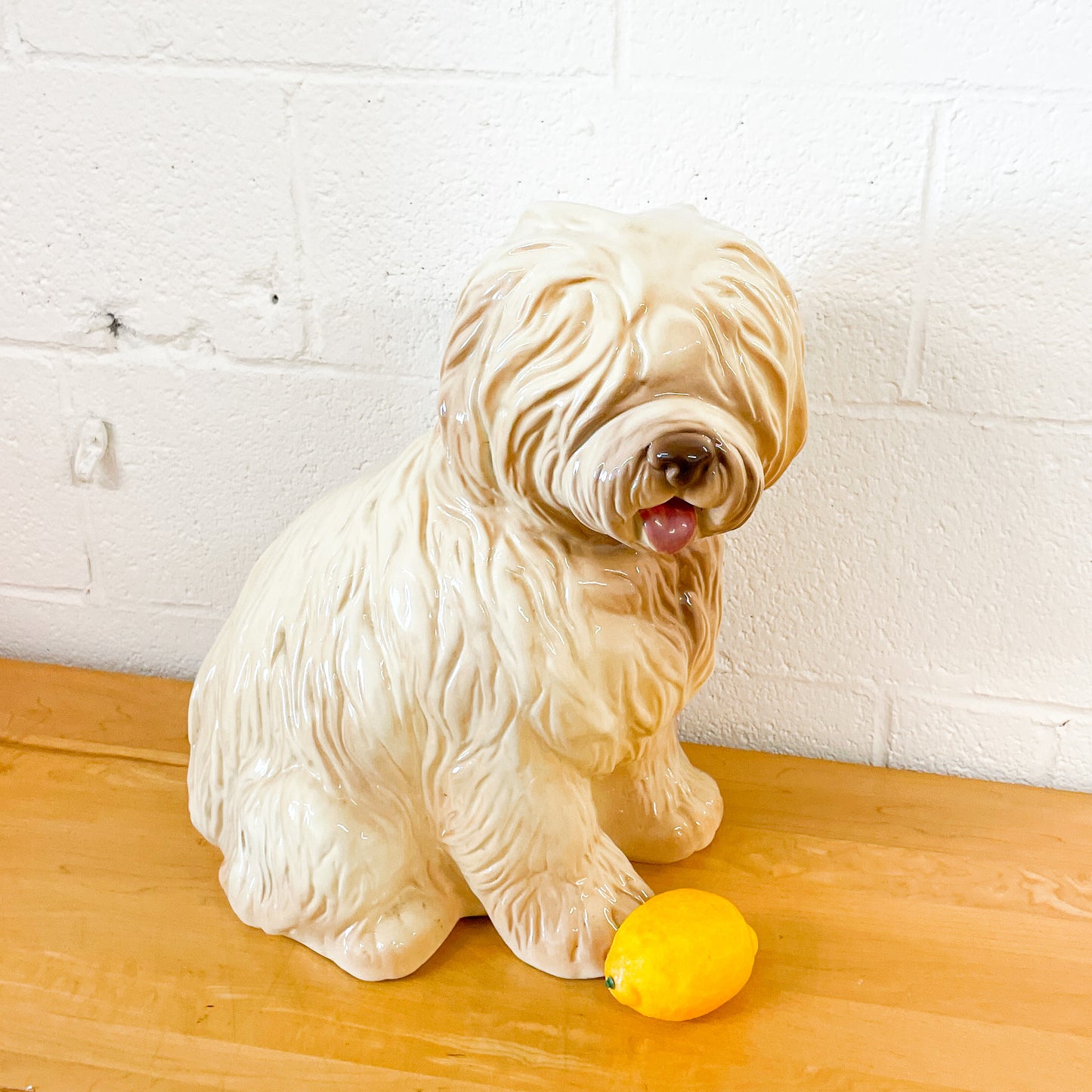 Large ceramic sheepdog