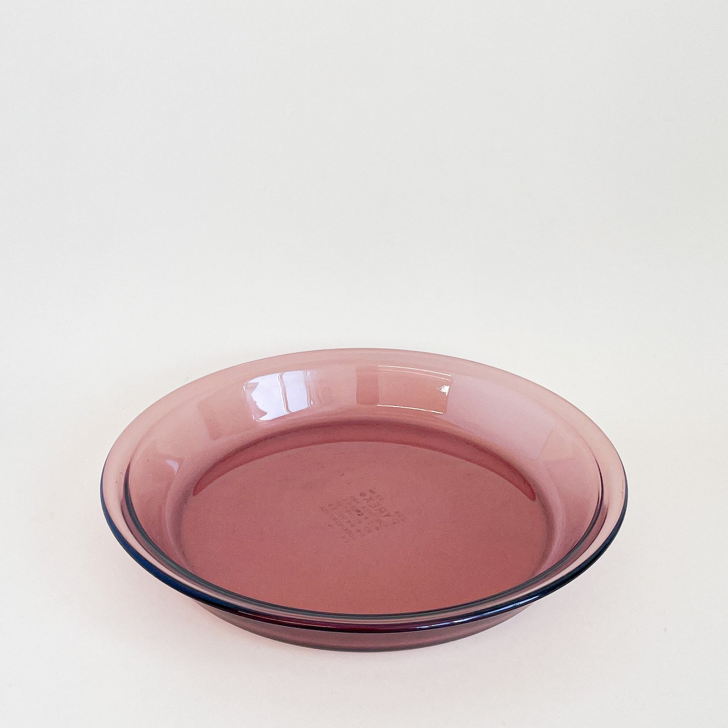 Pyrex cranberry glass pie plate