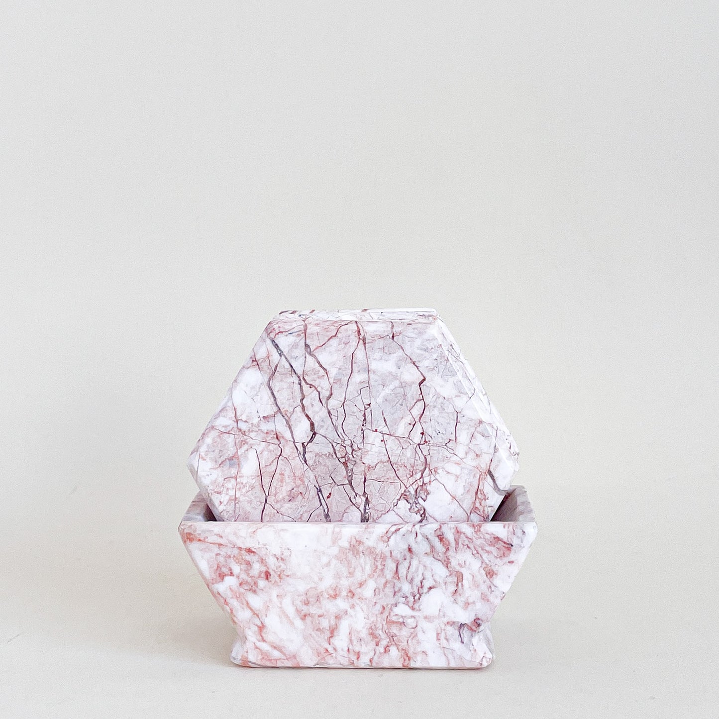 Pink marble coasters