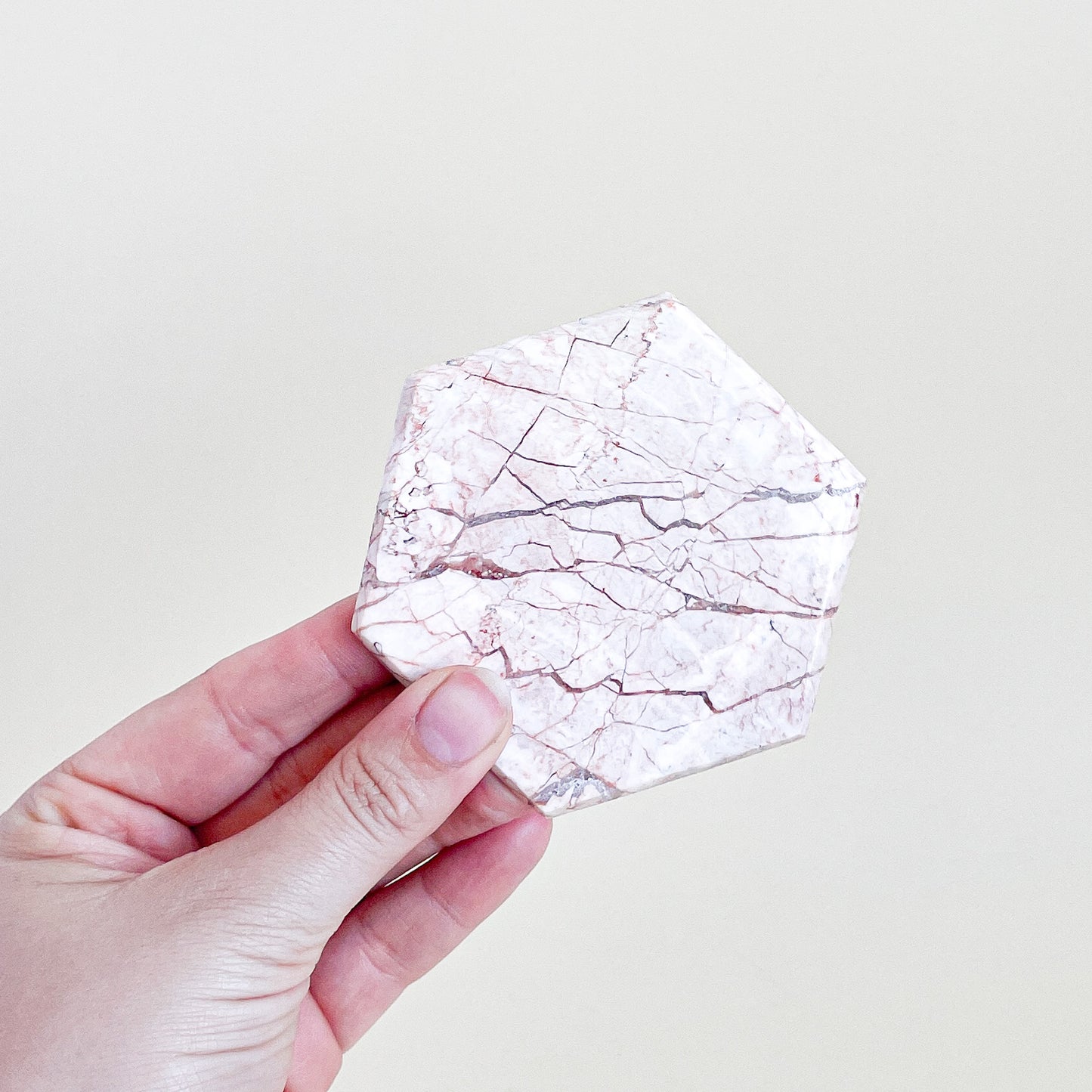 Pink marble coasters