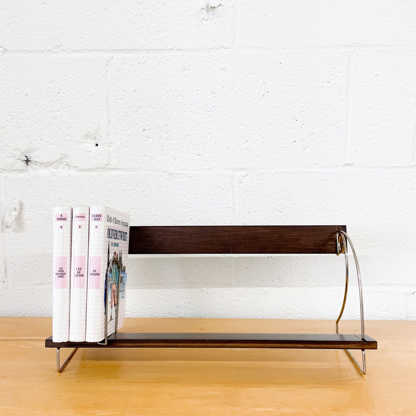 Walnut book rack