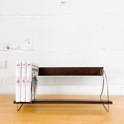 Walnut book rack