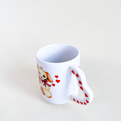 Bunny and hearts mug