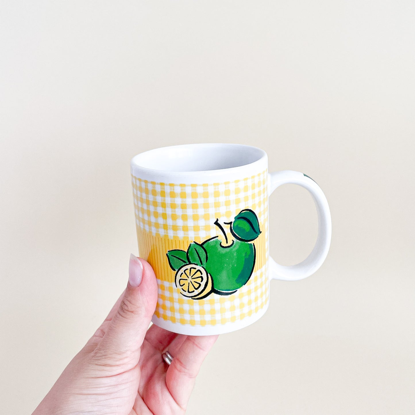 Lemon and apple mug