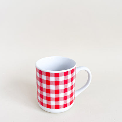 Tasse gingham rouge