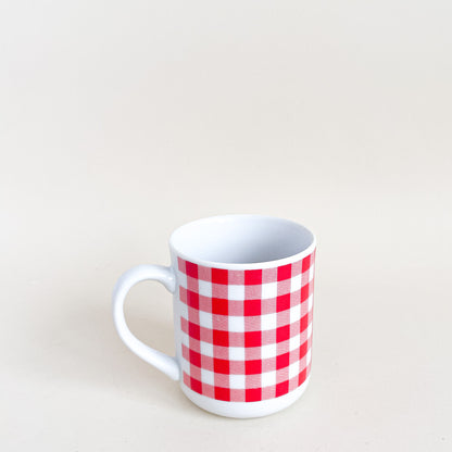 Tasse gingham rouge