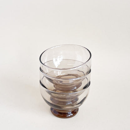 Dominion smoked glass bowls set