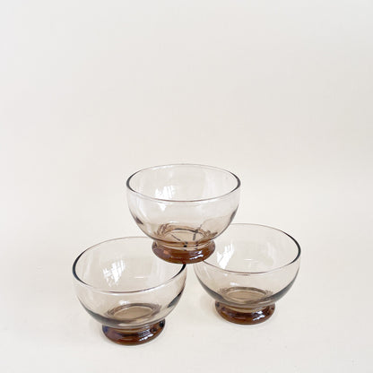 Trio bols en verre fumé Dominion