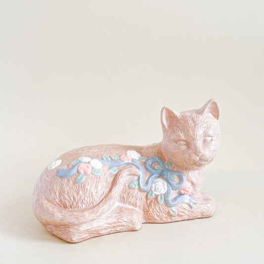 Terracotta flower cat