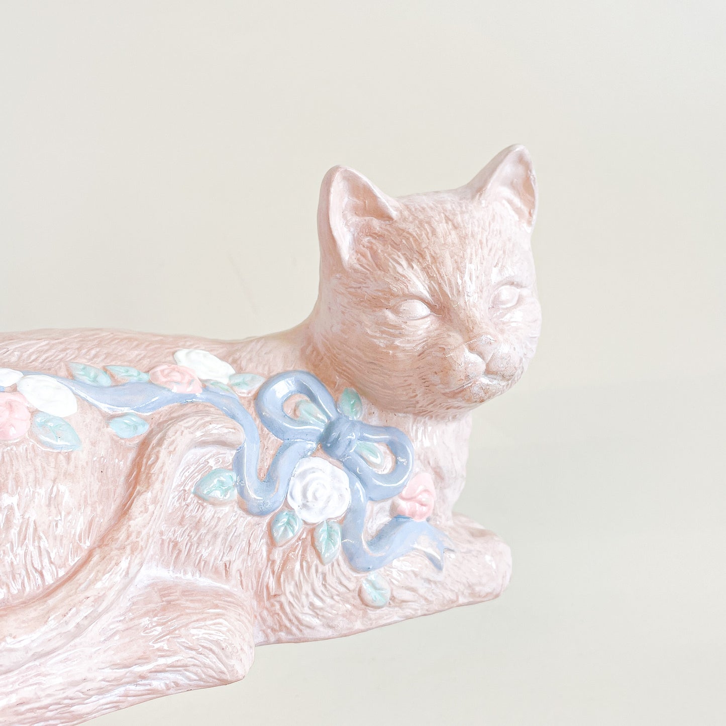 Terracotta flower cat