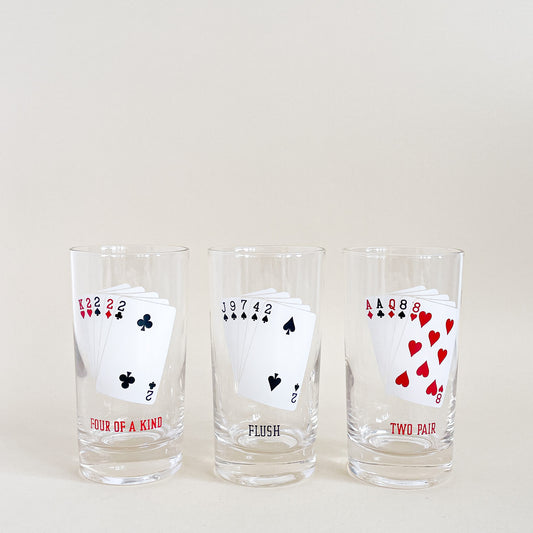 Trio of poker tumblers