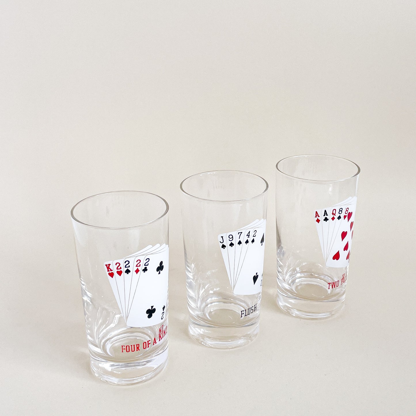 Trio of poker tumblers