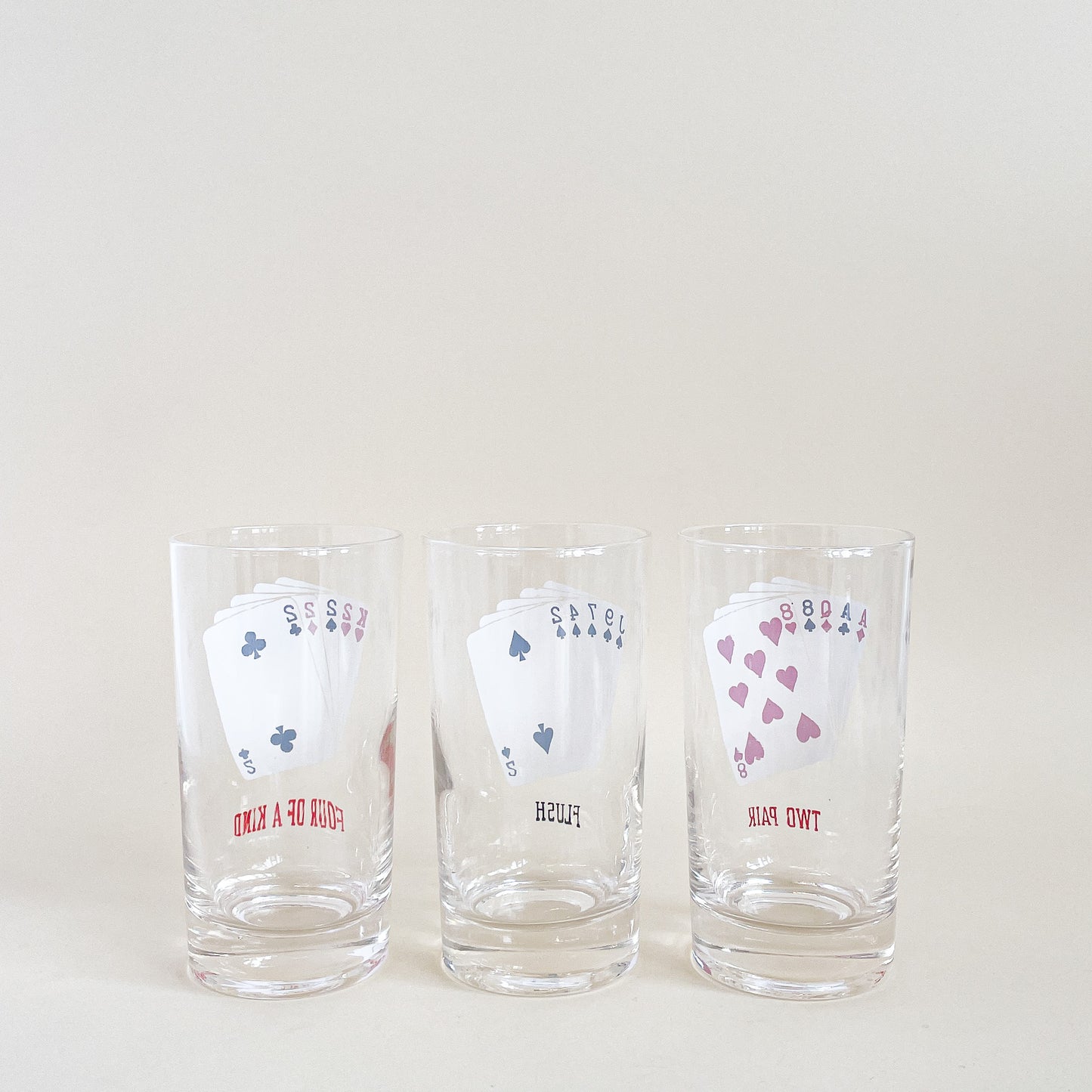 Trio of poker tumblers