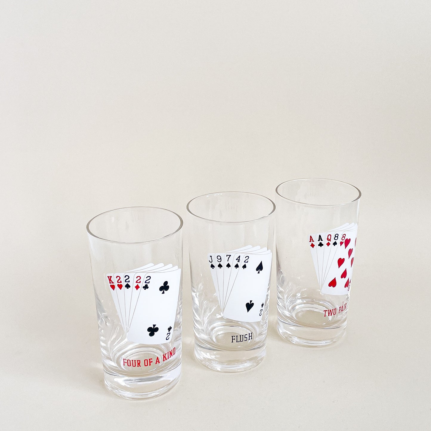 Trio of poker tumblers