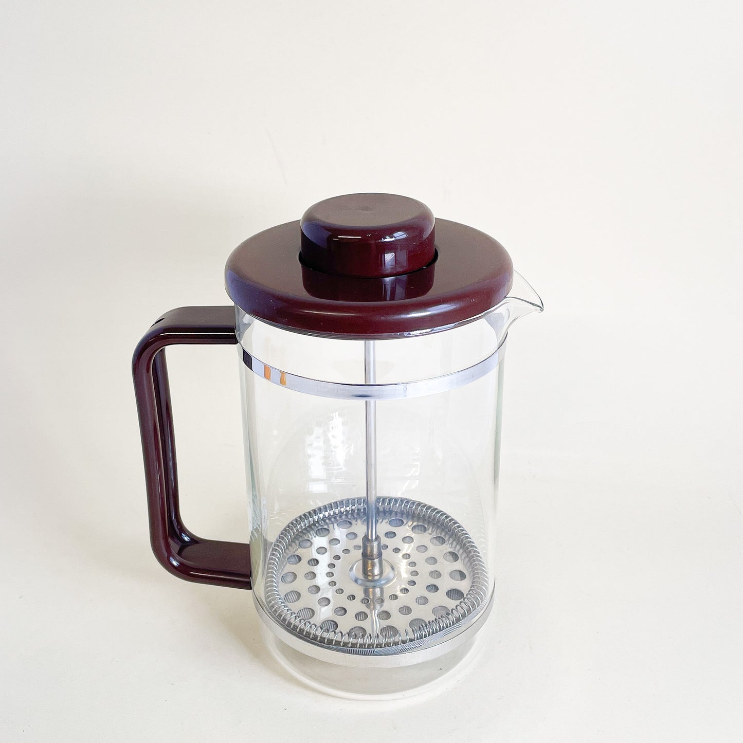 Large brown Bodum coffee maker