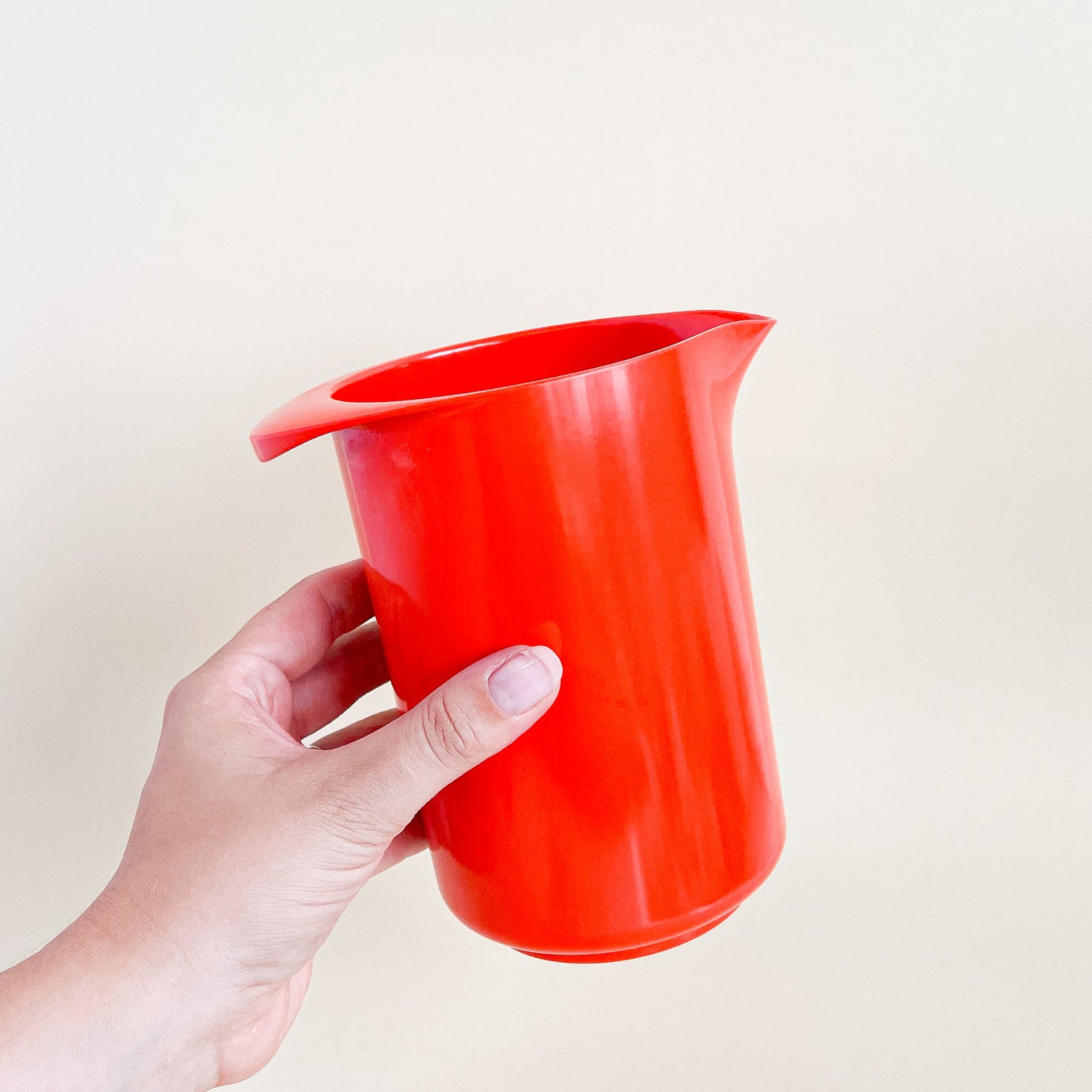 Bright red Rosti pitcher