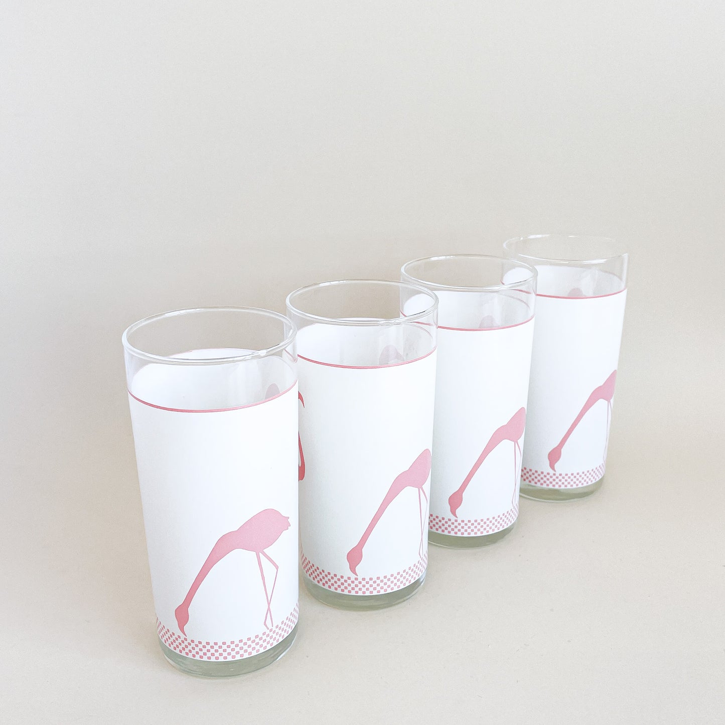 Verres flamants roses