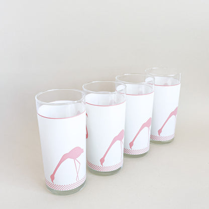 Verres flamants roses