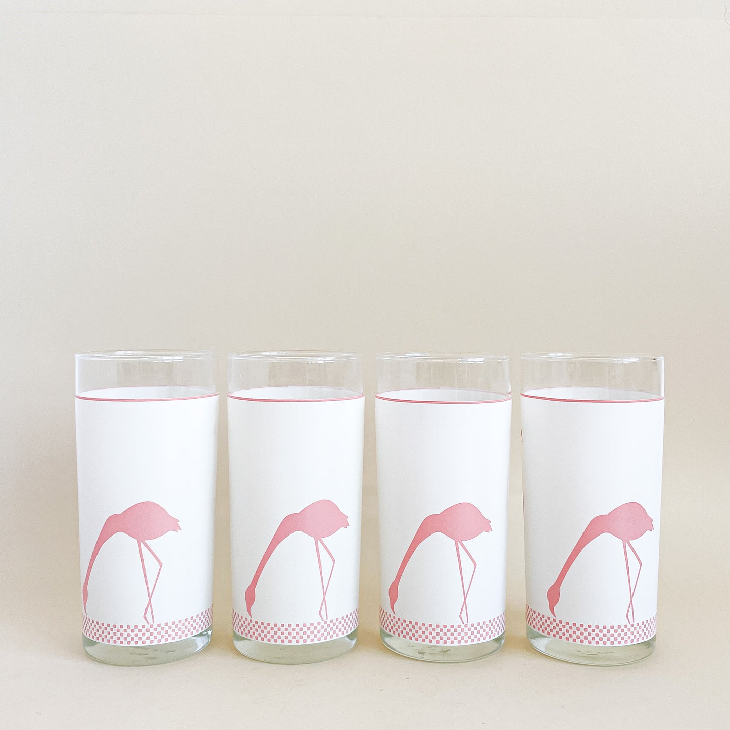 Verres flamants roses