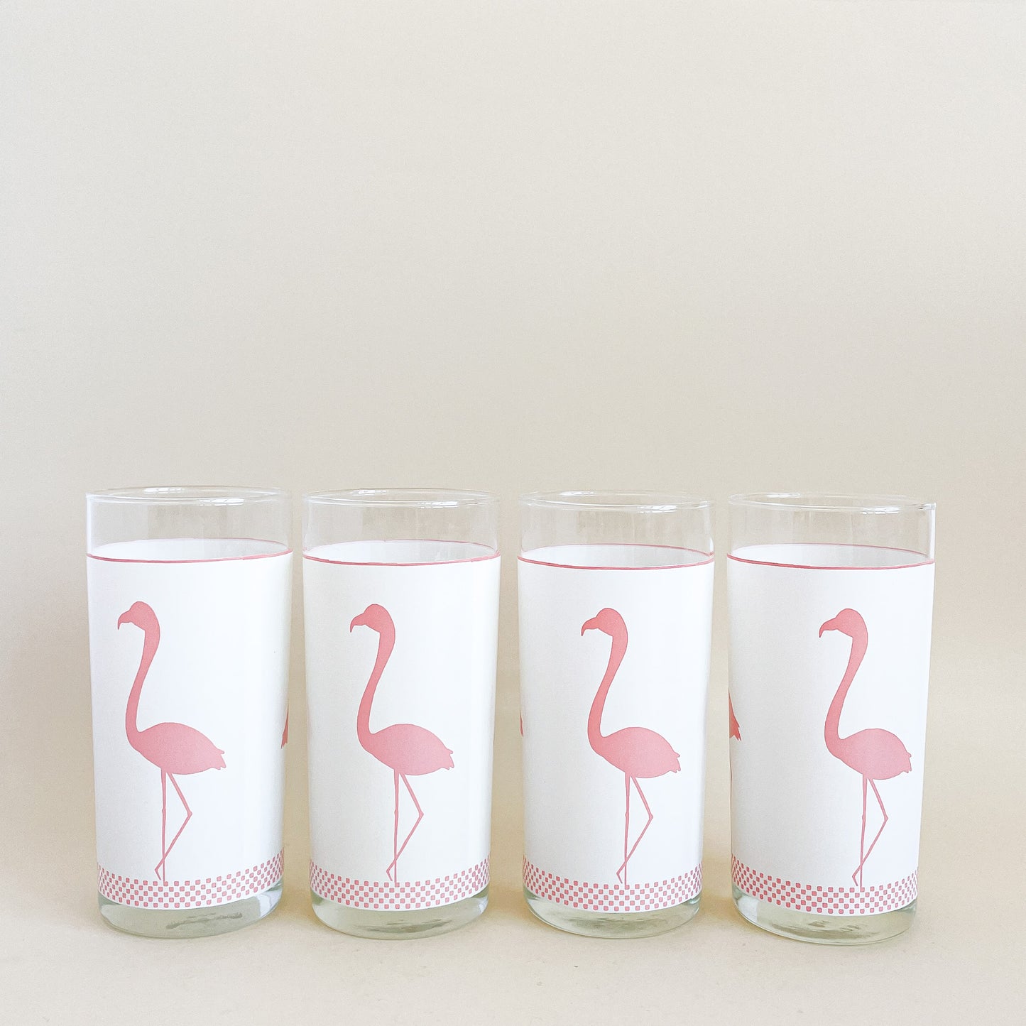 Flamingo tumblers set